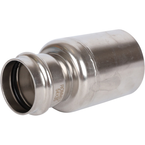 Муфта переходная однораструбная НПр 54x35 пресс, нержавеющая сталь Rommer Муфта переходная однораструбная НПр 54x35 пресс, нержавеющая сталь Rommer