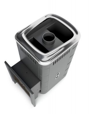 Газовая банная печь Уренгой 2018 Inox БСЭ ТО антрацит Газовая банная печь Уренгой 2018 Inox БСЭ ТО антрацит