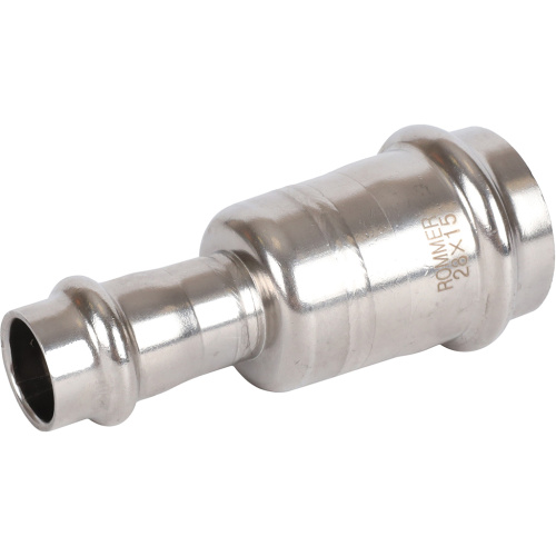 Муфта переходная ВПр 28х15 пресс, нержавеющая сталь Rommer Муфта переходная ВПр 28х15 пресс, нержавеющая сталь Rommer