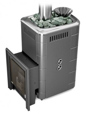 Газовая банная печь Таймыр 2017 Inox БСЭ ЗК ТО антрацит