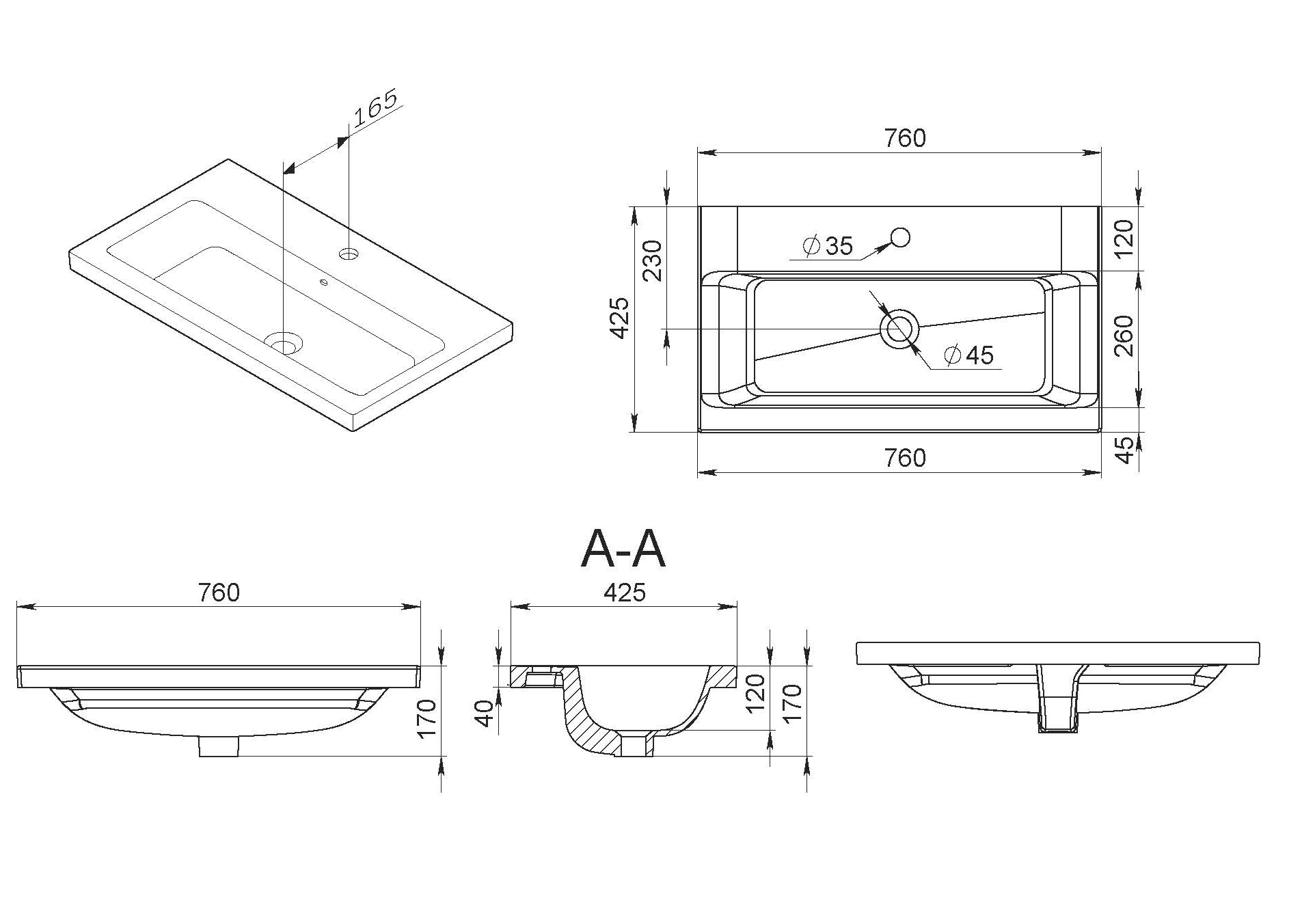 Раковина AM.PM Gem M90WCC0752WG Раковина AM.PM Gem M90WCC0752WG