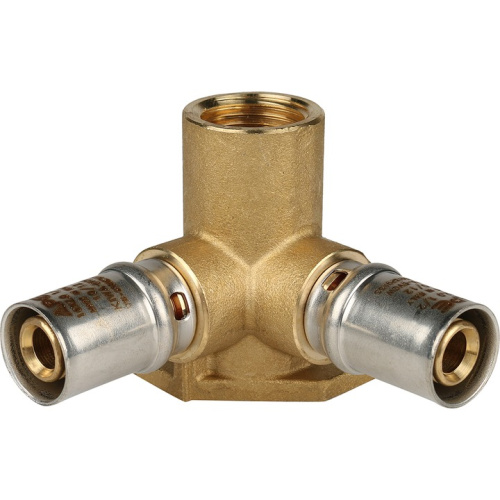 Водорозетка проходная пресс 16x1/2"В Stout металлопластик SFP-0015-001216