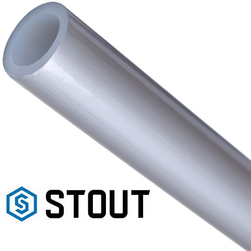 Труба 20x2,8 из сшитого полиэтилена Stout PE-Xa/EVOH универсальная, серая