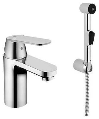 Смеситель для раковины Grohe Eurosmart Cosmopolitan 23125000 хром, с гигиеническим душем Смеситель для раковины Grohe Eurosmart Cosmopolitan 23125000 хром, с гигиеническим душем
