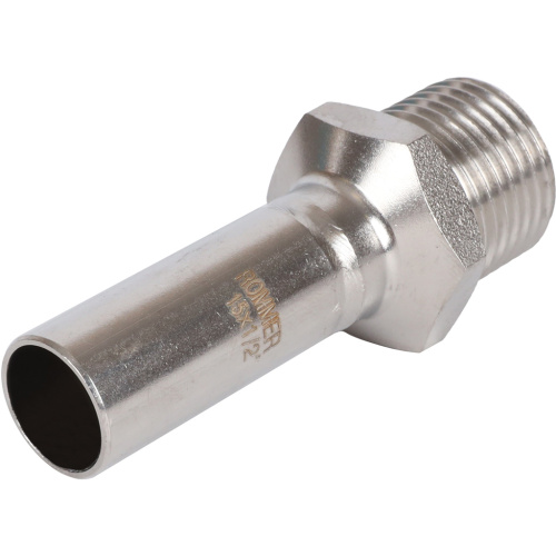 Вставка переходная НПр-НР 15x1/2" пресс, нержавеющая сталь Rommer Вставка переходная НПр-НР 15x1/2" пресс, нержавеющая сталь Rommer