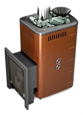 Газовая банная печь Таймыр 2017 Carbon БСЭ ЗК ТО терракота