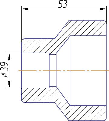 Муфта переходная Kalde 40х25 ВВ полипропилен 3212-rdf-402500