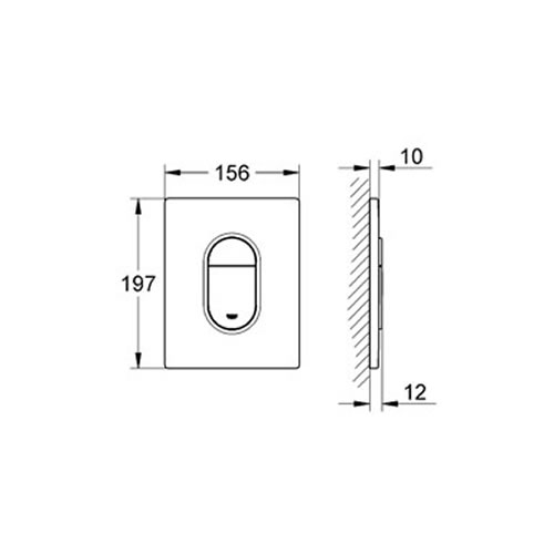 Cмывная клавиша Grohe Arena Cosmopolitan 38844SH0 альпина-белый Cмывная клавиша Grohe Arena Cosmopolitan 38844SH0 альпина-белый