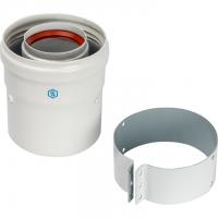 Элемент дымохода Ø60/100 адаптер для котла вертикальный коаксиальный (совместимый с Vaillant, Protherm NEW)(лого) Stout SCA-6010-230100