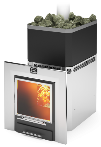 Печь банная Теплодар РУСЬ 27 ЛНЗП Панорама Профи