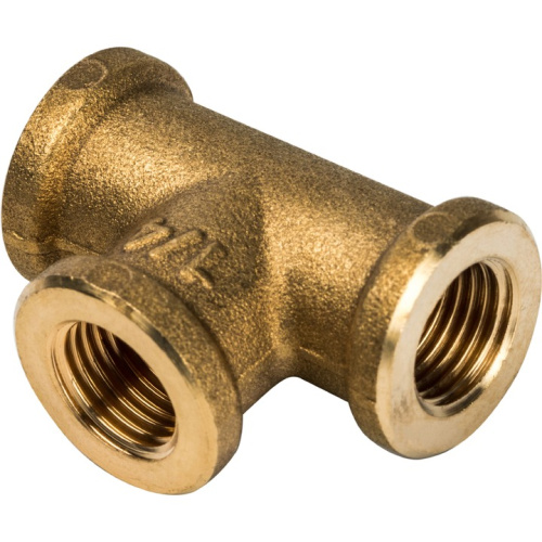 Тройник Stout 1/4"ВВВ латунь SFT-0008-001418