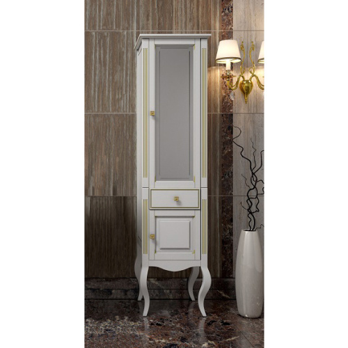 Пенал Opadiris Лаура R правый, белый с бежевой патиной Z0000006524 Пенал Opadiris Лаура R правый, белый с бежевой патиной Z0000006524