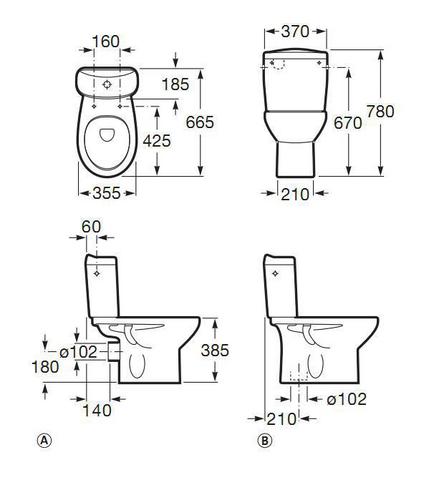 Чаша унитаза Roca Victoria без бочка 342399000
