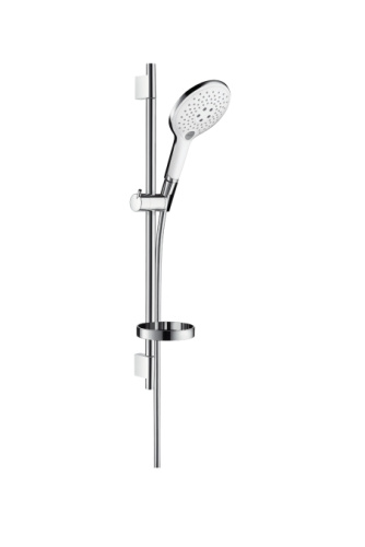 Душевой набор Hansgrohe Raindance Select S 150 3jet штанг 65см, с мыльницей, хром/белый 27802400