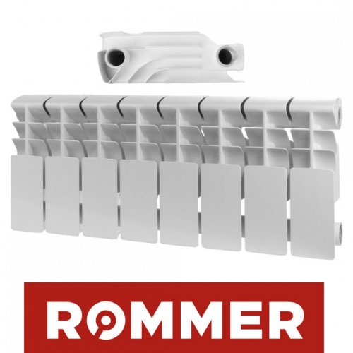 Радиатор алюминиевый Rommer Plus 200 - 10 секций Радиатор алюминиевый Rommer Plus 200 - 10 секций