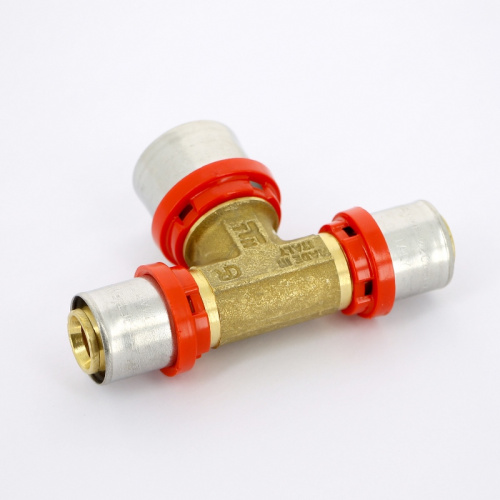 Тройник пресс Tiemme 16x20x16 металлопластик 1650070