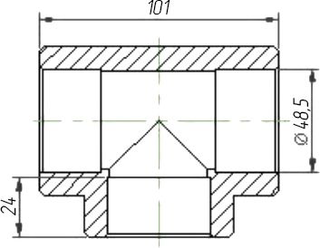 Тройник Kalde 50 полипропилен 3212-teo-500000