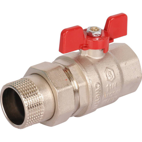 Кран шаровой 1 1/4"ВН с американкой EPDM, ручка бабочка Stout SVB-1007-000032