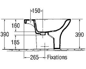 Биде Jacob Delafon Presquile E1348-00 белый 380х390х615 Биде Jacob Delafon Presquile E1348-00 белый 380х390х615