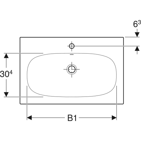 Встраиваемая раковина Geberit Acanto 500.641.01.2