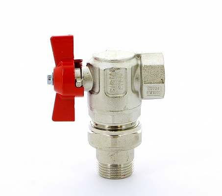 Угловой кран шаровой 3/4"ВН с американкой, ручка бабочка ITAP Ideal 298 3/4'