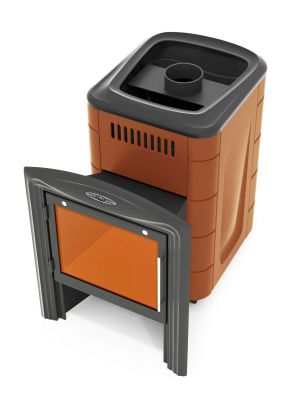 Банная печь Компакт 2017 Inox Витра терракота Банная печь Компакт 2017 Inox Витра терракота