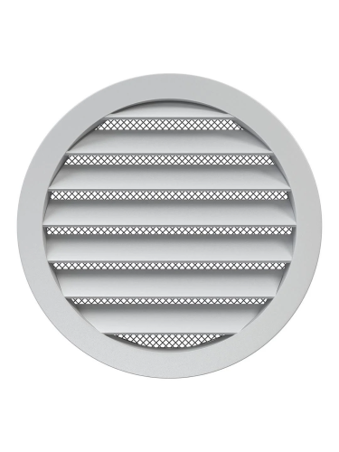 12,5РКМ, Решетка вентиляционная круглая D150 алюминиевая с фланцем D125