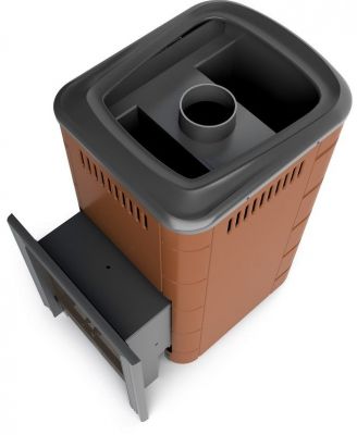 Газовая банная печь Уренгой 2018 Inox БСЭ терракота