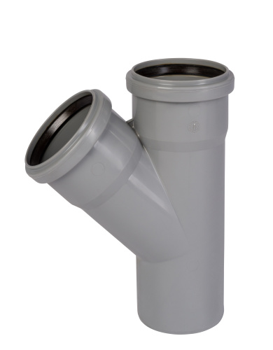 Тройник 75x45° косой, PP HTEA Ostendorf внутренняя канализация Тройник 75x45° косой, PP HTEA Ostendorf внутренняя канализация