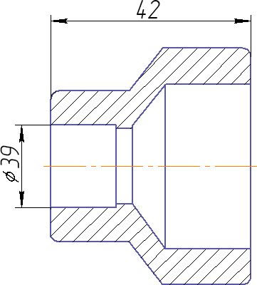 Муфта переходная Kalde 40х20 ВВ полипропилен 3212-rdf-402000
