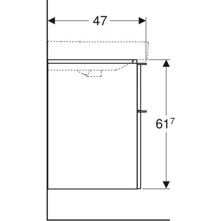 Шкафчик для раковины Geberit Smyle Square, с двумя выдвижными ящиками 500.353.00.1 Шкафчик для раковины Geberit Smyle Square, с двумя выдвижными ящиками 500.353.00.1