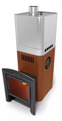 Банная печь Бирюса 2013 Inox Витра ЗК терракота Банная печь Бирюса 2013 Inox Витра ЗК терракота