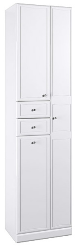 Пенал двустворчатый Aqwella Барселона 50/К белый с корзиной Ba.05.05 Пенал двустворчатый Aqwella Барселона 50/К белый с корзиной Ba.05.05