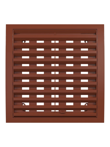 2020РРПН терр, Решетка наружная ASA вентиляционная регулируемая 200х200, терракотовая 2020РРПН терр, Решетка наружная ASA вентиляционная регулируемая 200х200, терракотовая