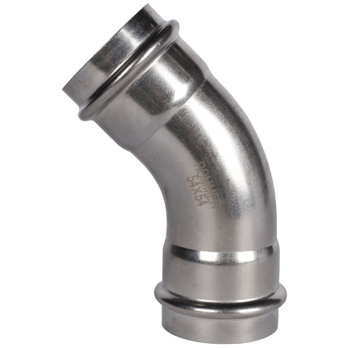 Угольник 45° ВПр 54x54 пресс, нержавеющая сталь Rommer Угольник 45° ВПр 54x54 пресс, нержавеющая сталь Rommer