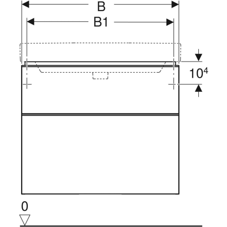Шкафчик для раковины Geberit Smyle Square, с двумя выдвижными ящиками 500.353.00.1 Шкафчик для раковины Geberit Smyle Square, с двумя выдвижными ящиками 500.353.00.1