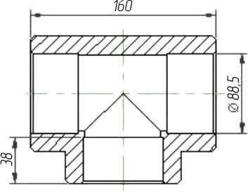Тройник Kalde 90 полипропилен 3212-teo-900000