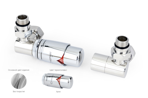 Автоматический терморегулятор Сунержа 3D левый G 1/2" НР х G 3/4" НГ (набор)