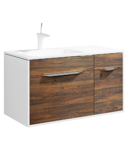 Тумба с умывальником AQWELLA Malaga 92 Крафт темный  Mal.01.09/L/CD