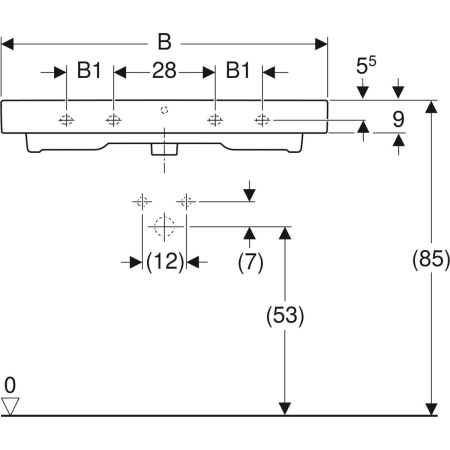 Раковина Geberit iCon 12409000