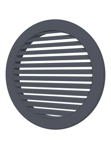 16РКН сер, Решетка наружная вентиляционная круглая D200 с фланцем D160, ASA, серая 16РКН сер, Решетка наружная вентиляционная круглая D200 с фланцем D160, ASA, серая
