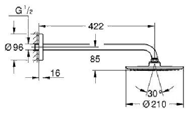 Верхний душ Grohe Rainshower Cosmopolitan 26171000