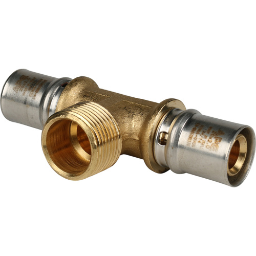 Тройник с резьбой пресс 20x3/4"Нx20 Stout металлопластик SFP-0008-203420