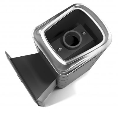 Банная печь Каронада Heavy Metal Витра антрацит