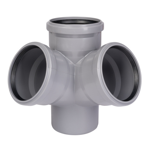 Крестовина 110x67° угловая, двухполостная HTED Ostendorf внутренняя канализация Крестовина 110x67° угловая, двухполостная HTED Ostendorf внутренняя канализация