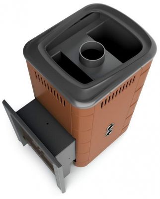 Газовая банная печь Уренгой 2018 Carbon БСЭ ТО терракота