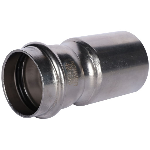 Муфта переходная однораструбная НПр 42x35 пресс, нержавеющая сталь Rommer Муфта переходная однораструбная НПр 42x35 пресс, нержавеющая сталь Rommer
