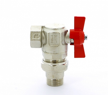 Угловой кран шаровой 3/4"ВН с американкой, ручка бабочка ITAP Ideal 298 3/4'