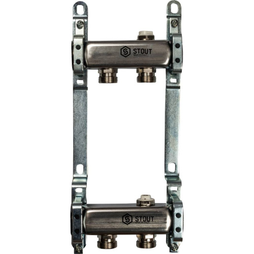 Коллектор отопления STOUT 1"нержа., 2x3/4" д/радиаторной разводки SMS 0923 000002