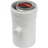 Элемент дымохода конденсатосборник горизонт. Ø60/100, п/м уплотнения в компл. с лого. Stout SCA-6010-000102